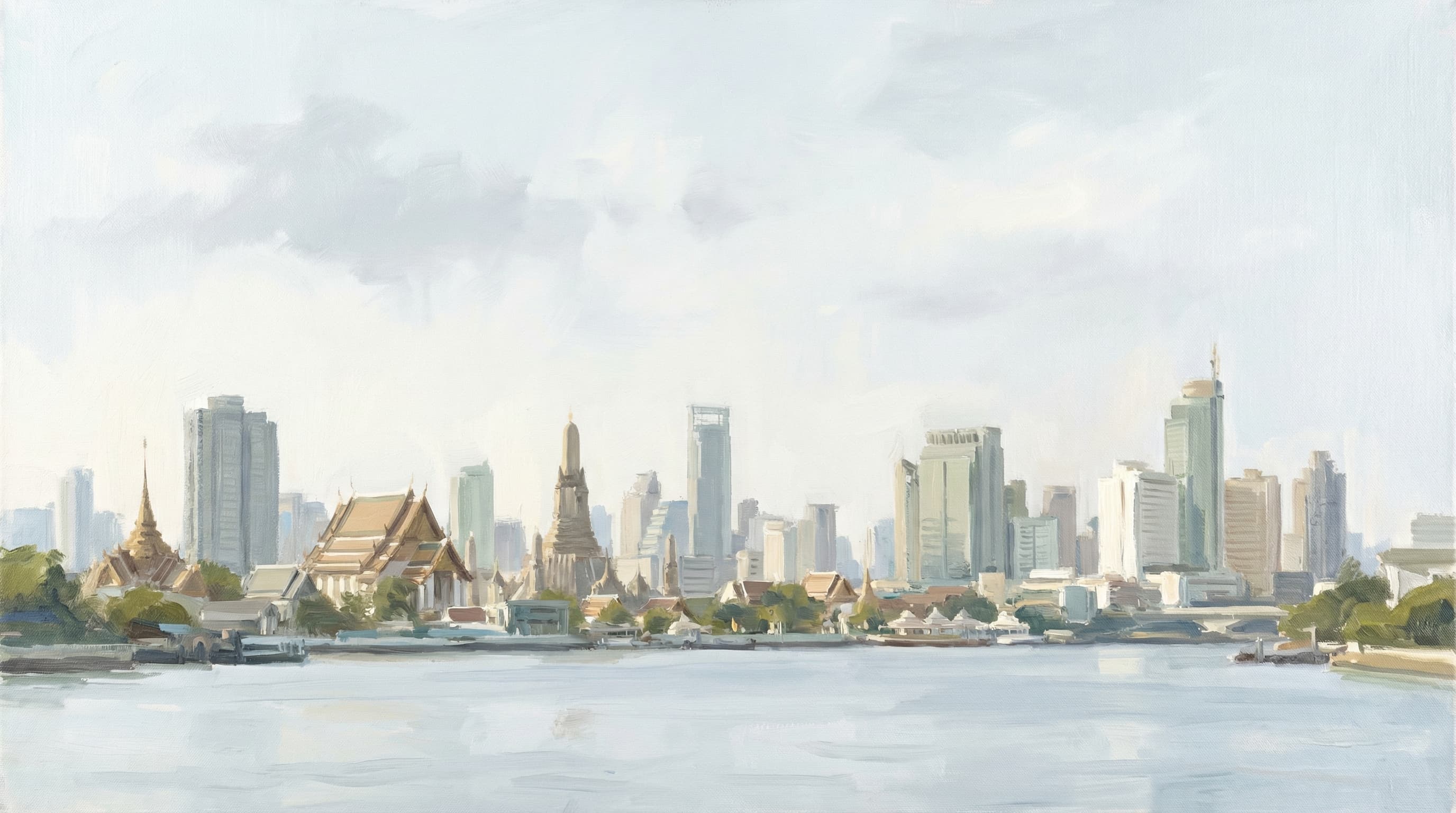 Bangkok skyline at morning